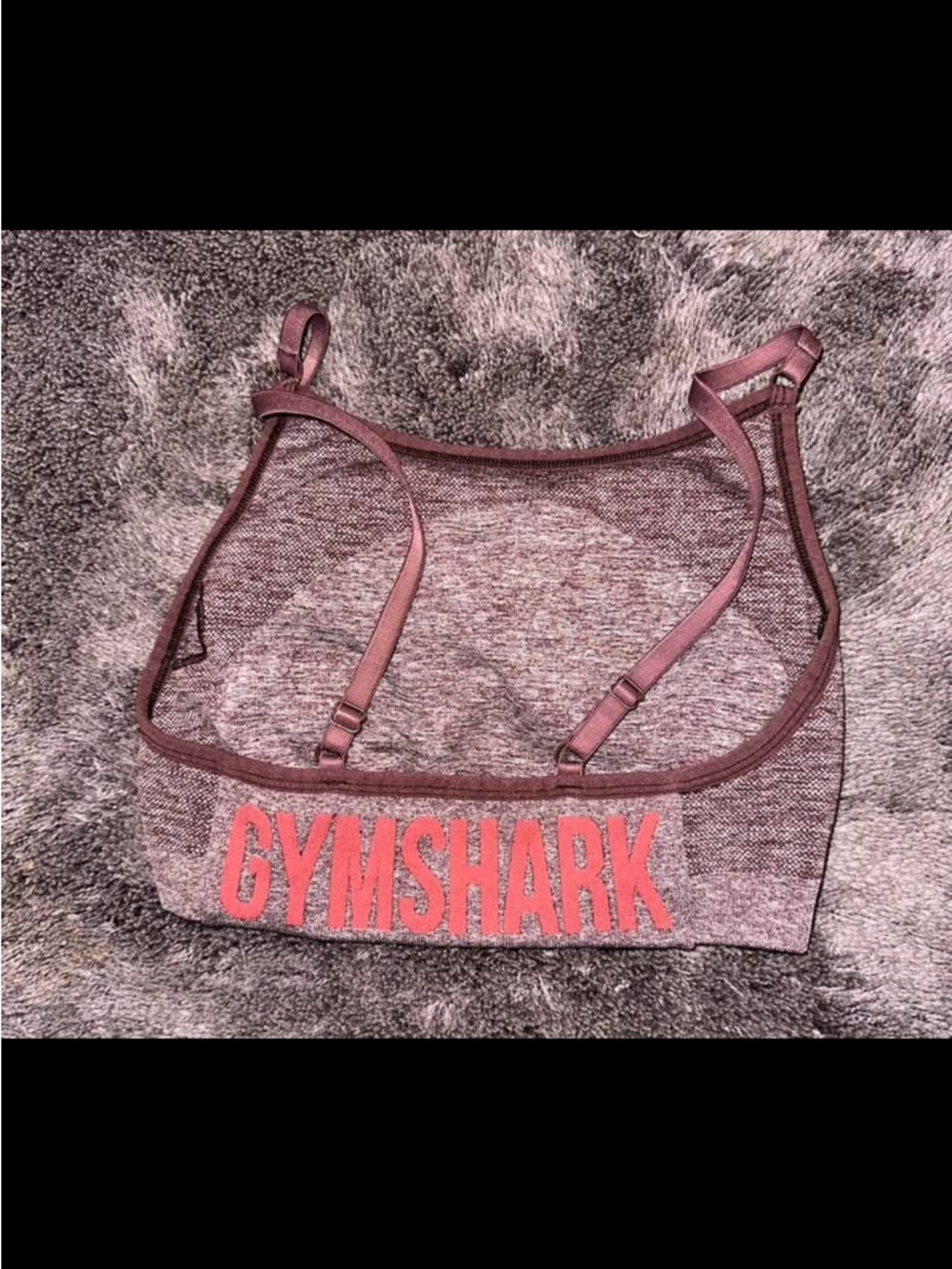 Gymshark Mauve Sports Bra with Pink Logo